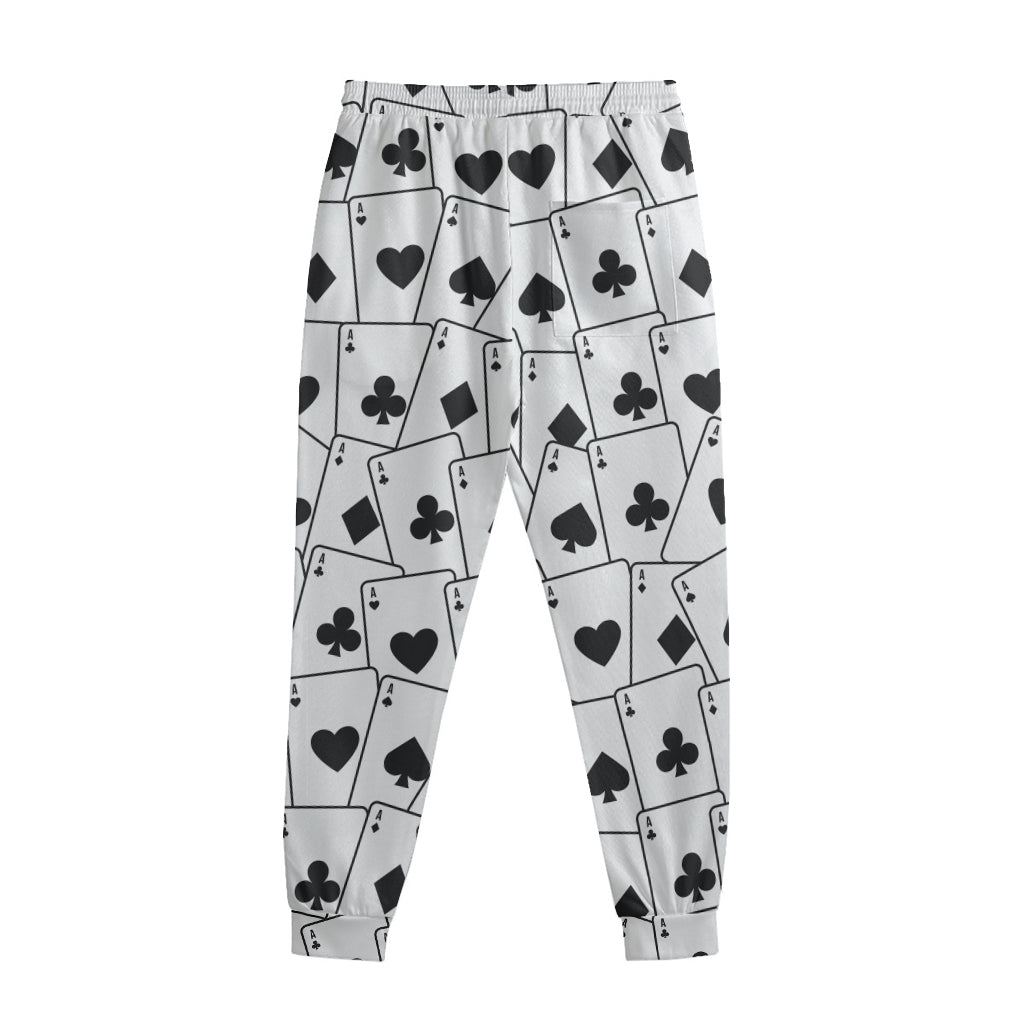 Ace Playing Cards Pattern Print Sweatpants
