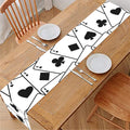 Ace Playing Cards Pattern Print Table Runner