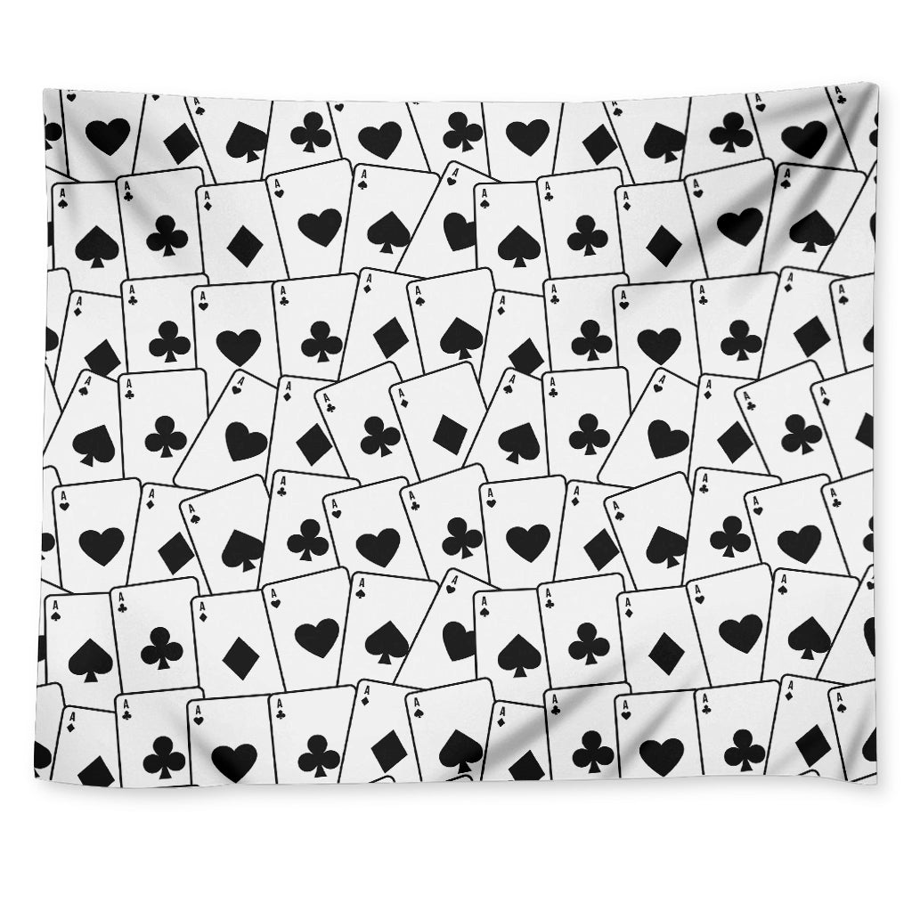 Ace Playing Cards Pattern Print Tapestry