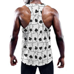 Ace Playing Cards Pattern Print Training Tank Top