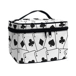 Ace Playing Cards Pattern Print Travel Makeup Bag