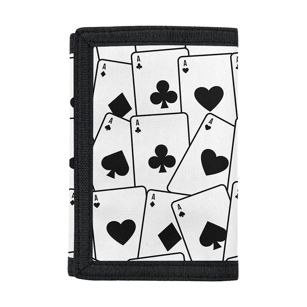 Ace Playing Cards Pattern Print Trifold Wallet