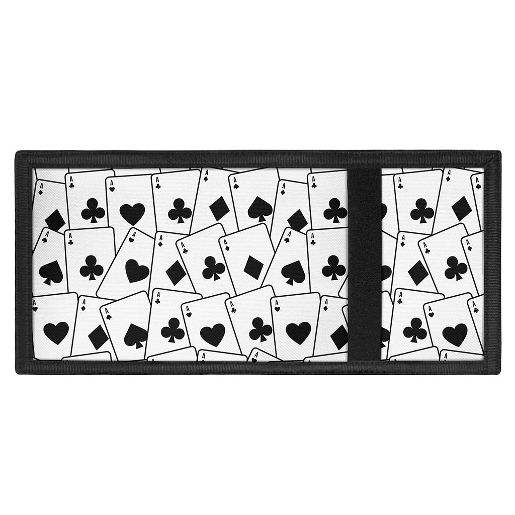 Ace Playing Cards Pattern Print Trifold Wallet