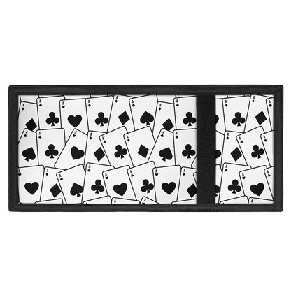 Ace Playing Cards Pattern Print Trifold Wallet