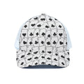 Ace Playing Cards Pattern Print White Mesh Trucker Hat