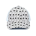 Ace Playing Cards Pattern Print White Mesh Trucker Cap