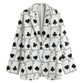 Ace Playing Cards Pattern Print Women's Blazer