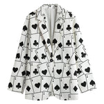 Ace Playing Cards Pattern Print Women's Blazer