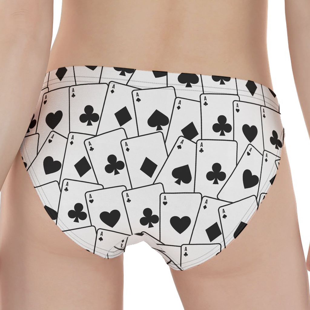 Ace Playing Cards Pattern Print Women's Panties