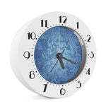 Acid Wash Denim Jeans Pattern Print Alarm Clock