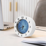 Acid Wash Denim Jeans Pattern Print Alarm Clock