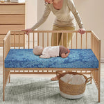 Acid Wash Denim Jeans Pattern Print Baby Crib Sheet