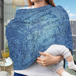 Acid Wash Denim Jeans Pattern Print Baby Seat Cover