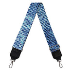 Acid Wash Denim Jeans Pattern Print Bag Strap