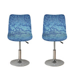 Acid Wash Denim Jeans Pattern Print Bar Stool Covers