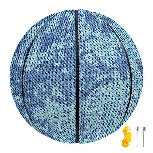Acid Wash Denim Jeans Pattern Print Basketball