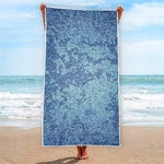 Acid Wash Denim Jeans Pattern Print Beach Towel