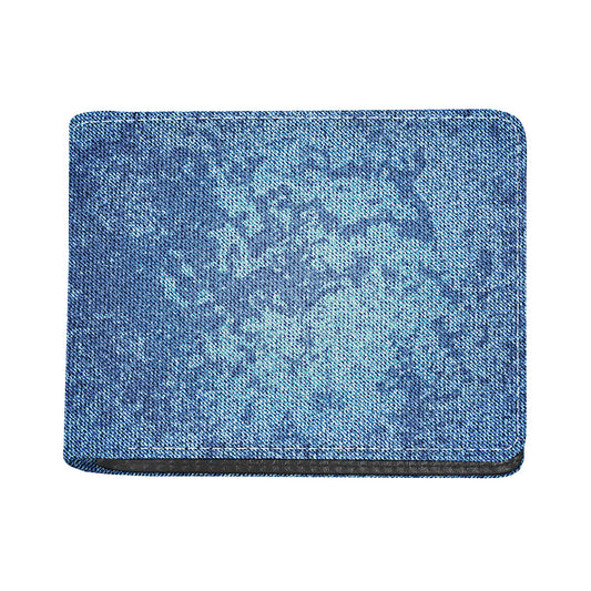 Acid Wash Denim Jeans Pattern Print Bifold Wallet