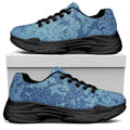 Acid Wash Denim Jeans Pattern Print Black Chunky Shoes