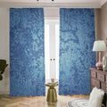 Acid Wash Denim Jeans Pattern Print Dimout Pencil Pleat Curtains