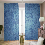 Acid Wash Denim Jeans Pattern Print Blackout Pencil Pleat Curtains