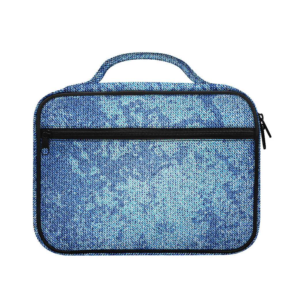 Acid Wash Denim Jeans Pattern Print Briefcase Bible Bag