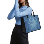 Acid Wash Denim Jeans Pattern Print Canvas Tote Bag