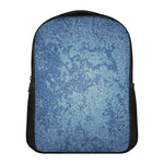 Acid Wash Denim Jeans Pattern Print Casual Backpack