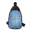 Acid Wash Denim Jeans Pattern Print Sling Bag