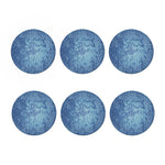 Acid Wash Denim Jeans Pattern Print Coaster Set