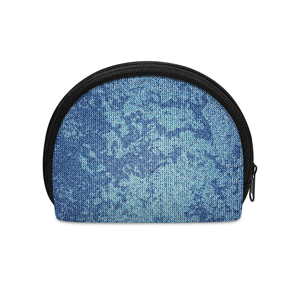 Acid Wash Denim Jeans Pattern Print Coin Purse