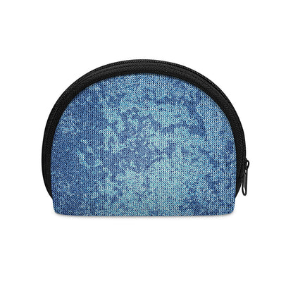 Acid Wash Denim Jeans Pattern Print Coin Purse