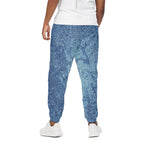 Acid Wash Denim Jeans Pattern Print Cotton Pants