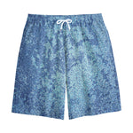 Acid Wash Denim Jeans Pattern Print Cotton Shorts