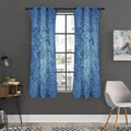 Acid Wash Denim Jeans Pattern Print Grommet Curtain Panels