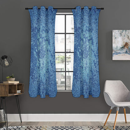 Acid Wash Denim Jeans Pattern Print Curtain