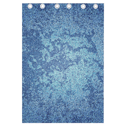 Acid Wash Denim Jeans Pattern Print Curtain