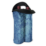 Acid Wash Denim Jeans Pattern Print Double Neoprene Wine Tote