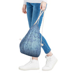 Acid Wash Denim Jeans Pattern Print Drawstring Bag