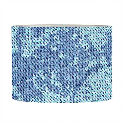 Acid Wash Denim Jeans Pattern Print Drum Lamp Shade