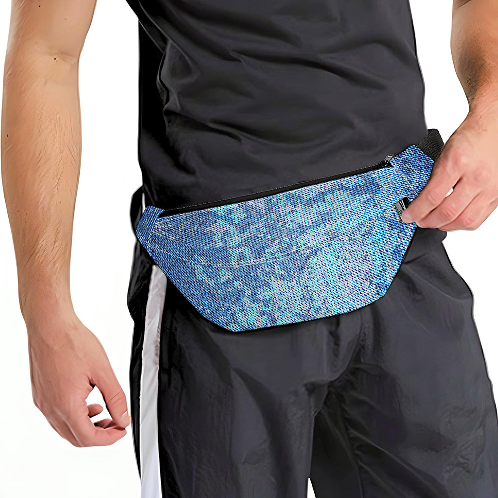 Acid Wash Denim Jeans Pattern Print Fanny Pack