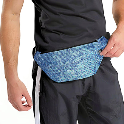 Acid Wash Denim Jeans Pattern Print Fanny Pack