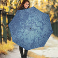 Acid Wash Denim Jeans Pattern Print Foldable Umbrella