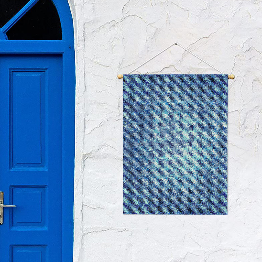 Acid Wash Denim Jeans Pattern Print Garden Flag