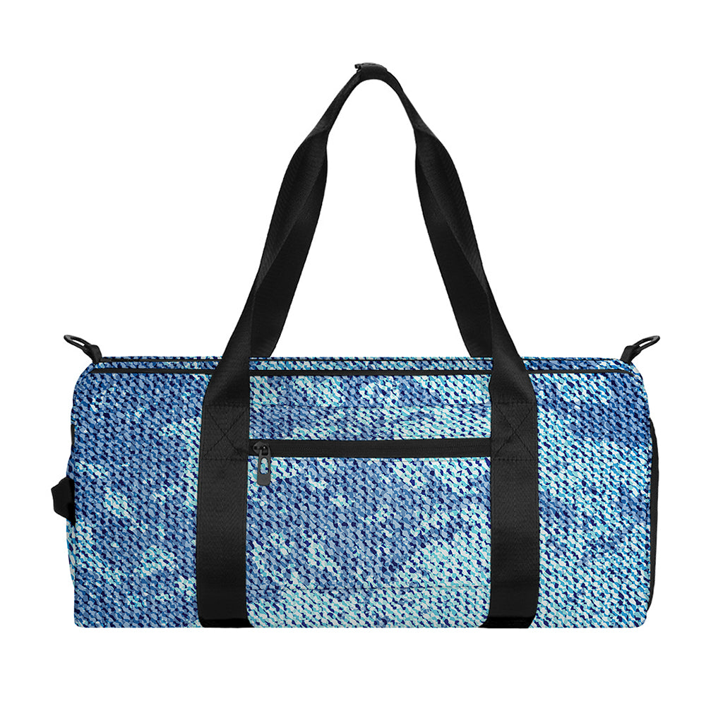 Acid Wash Denim Jeans Pattern Print Gym Bag