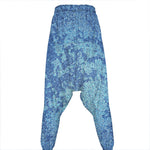 Acid Wash Denim Jeans Pattern Print Hammer Pants