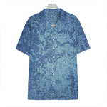 Acid Wash Denim Jeans Pattern Print Hawaiian Shirt