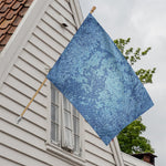 Acid Wash Denim Jeans Pattern Print House Flag