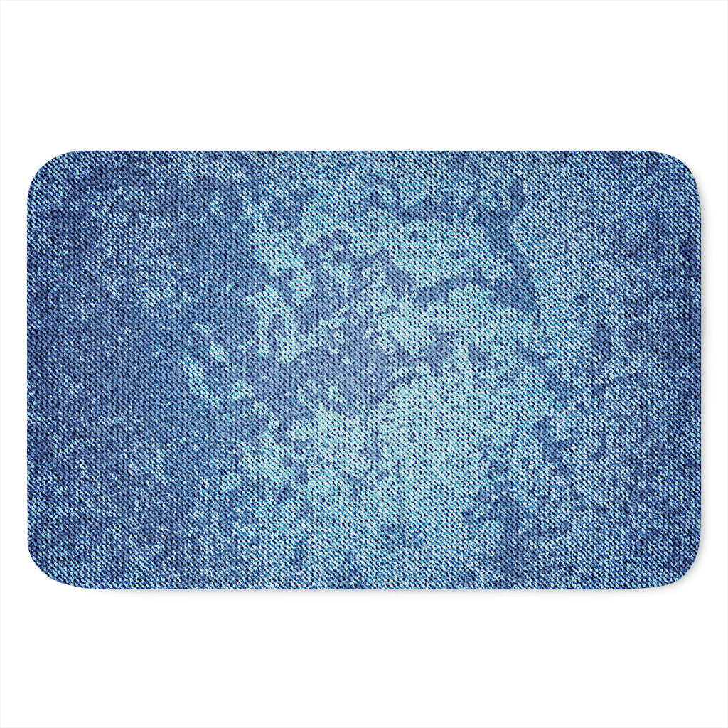 Acid Wash Denim Jeans Pattern Print Indoor Door Mat
