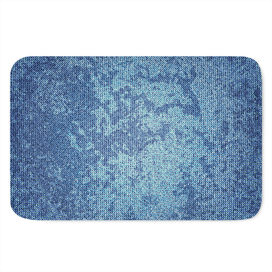 Acid Wash Denim Jeans Pattern Print Indoor Door Mat